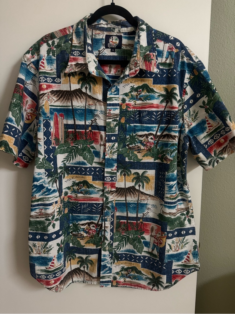 REYN SPOONER Limited Edition Hawaiian Christmas Shirt XL Retail $125